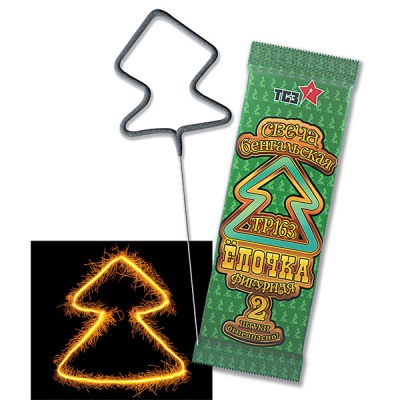 Елочка Бенгальские огни фигурные купить в Омске | omsk.salutsklad.ru