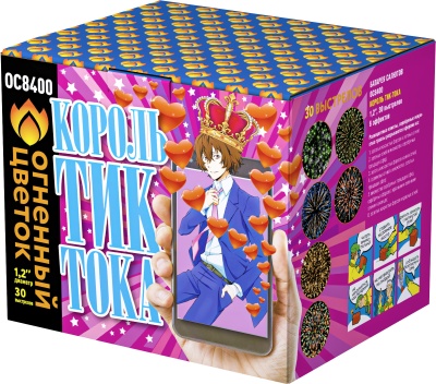 Король Тик-Тока Батарея салютов купить в Омске | omsk.salutsklad.ru