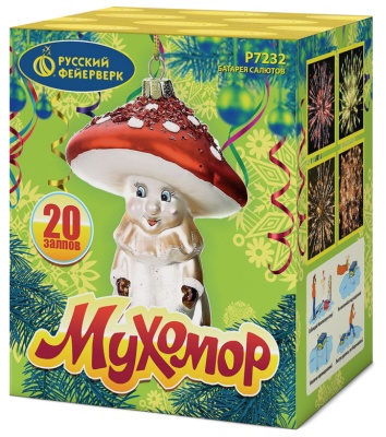 Мухомор Батарея салютов купить в Омске | omsk.salutsklad.ru